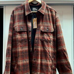 Eddie Bauer Fleece Lined Flannel. With pockets! Men's, Size XL. Brand New.
